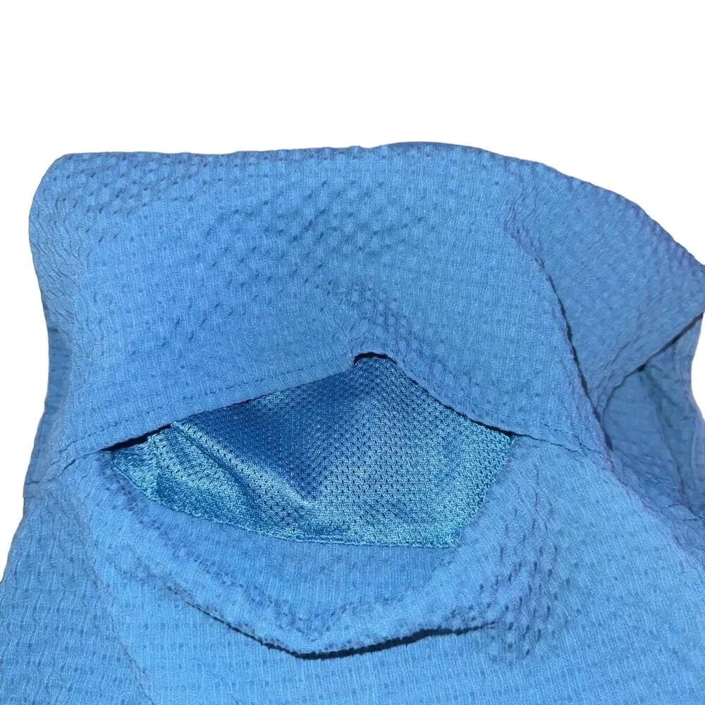 Nike ACG Tank Top Women's M Blue Collared Button Front Back Vented Pockets